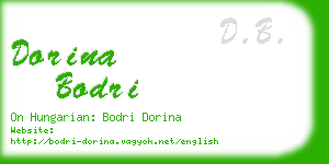 dorina bodri business card